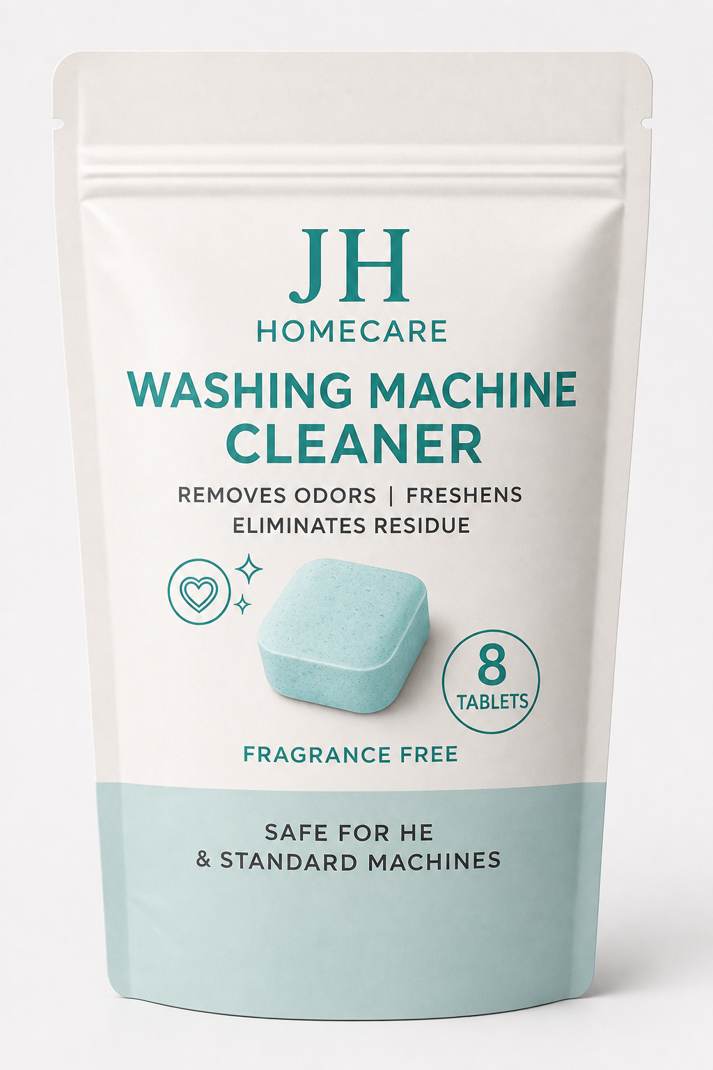 JH HomeCare Washing Machine Cleaner Tablets – 8 Count