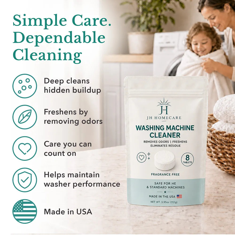 Brand New Washing Machine Cleaner Tablets – 8 Count | JH HomeCare