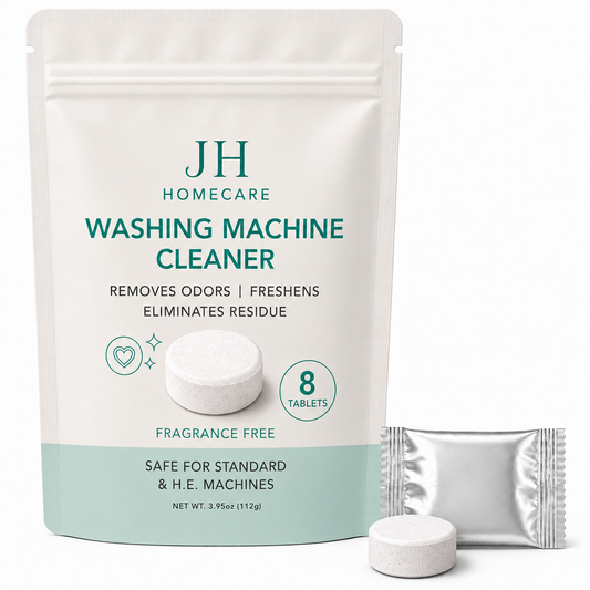JH HomeCare Washing Machine Cleaner Tablets – 8 Count